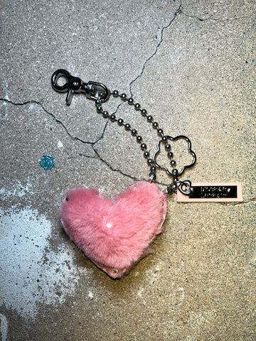 Key to my Heart Charm Puff Pink