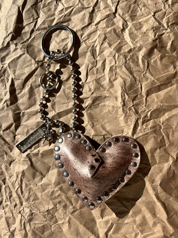 Key to my Heart Charm Patent Woody