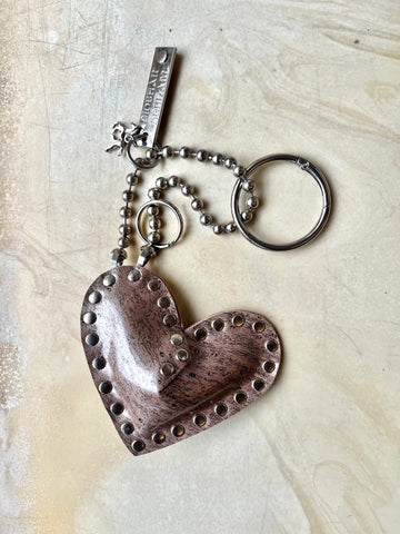Key to my Heart Charm Patent Wood