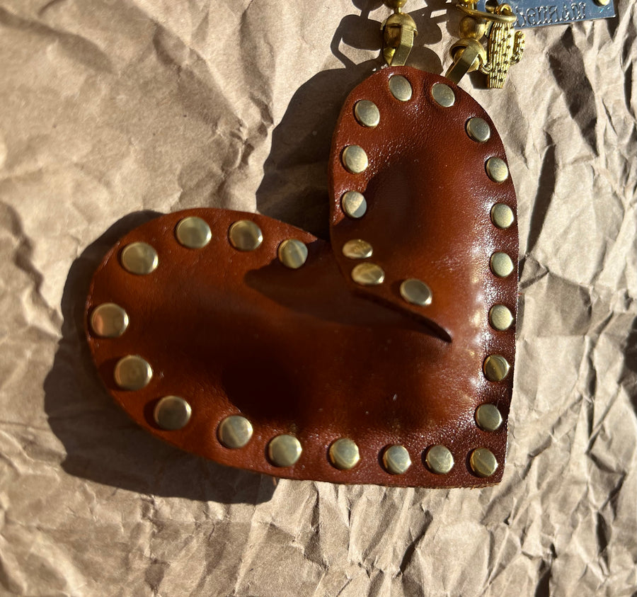 Key to my Heart Charm Caramello Brass