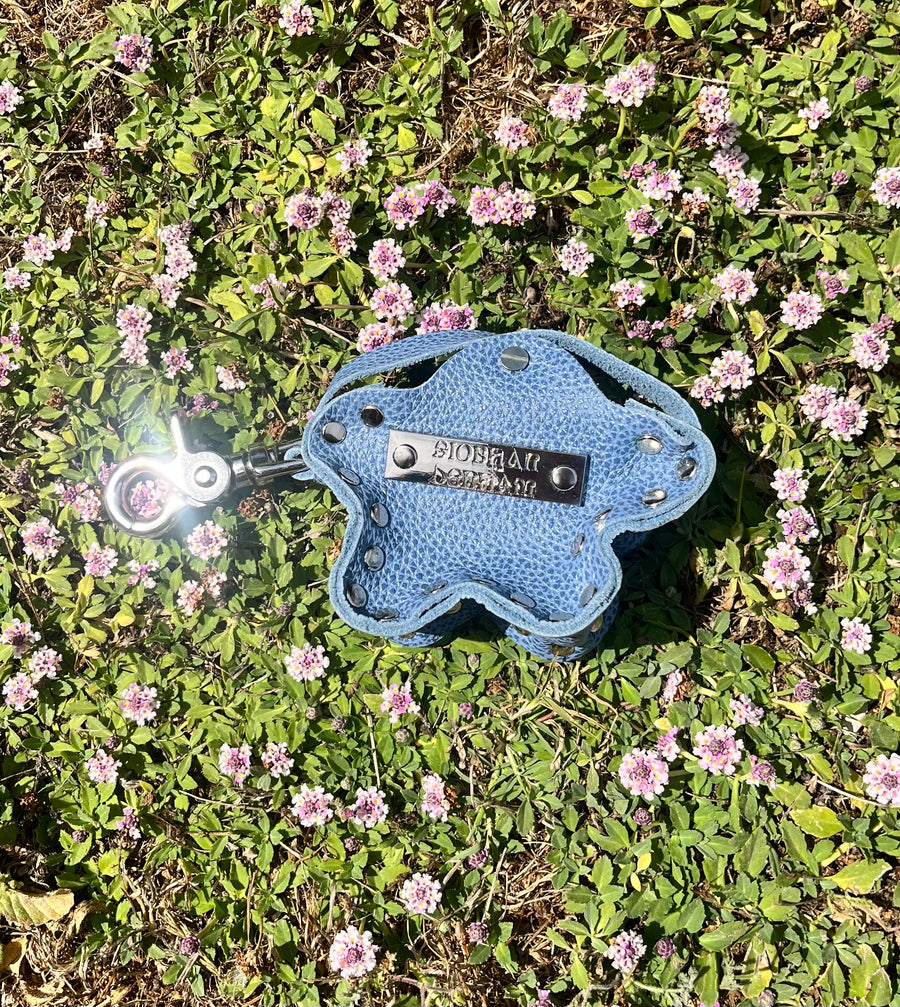 Daisy Charm Keychain Blue Pebble