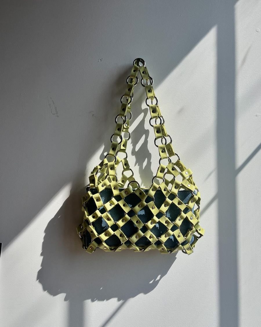 Isla Mesh Purse - Blueberry and Sprout