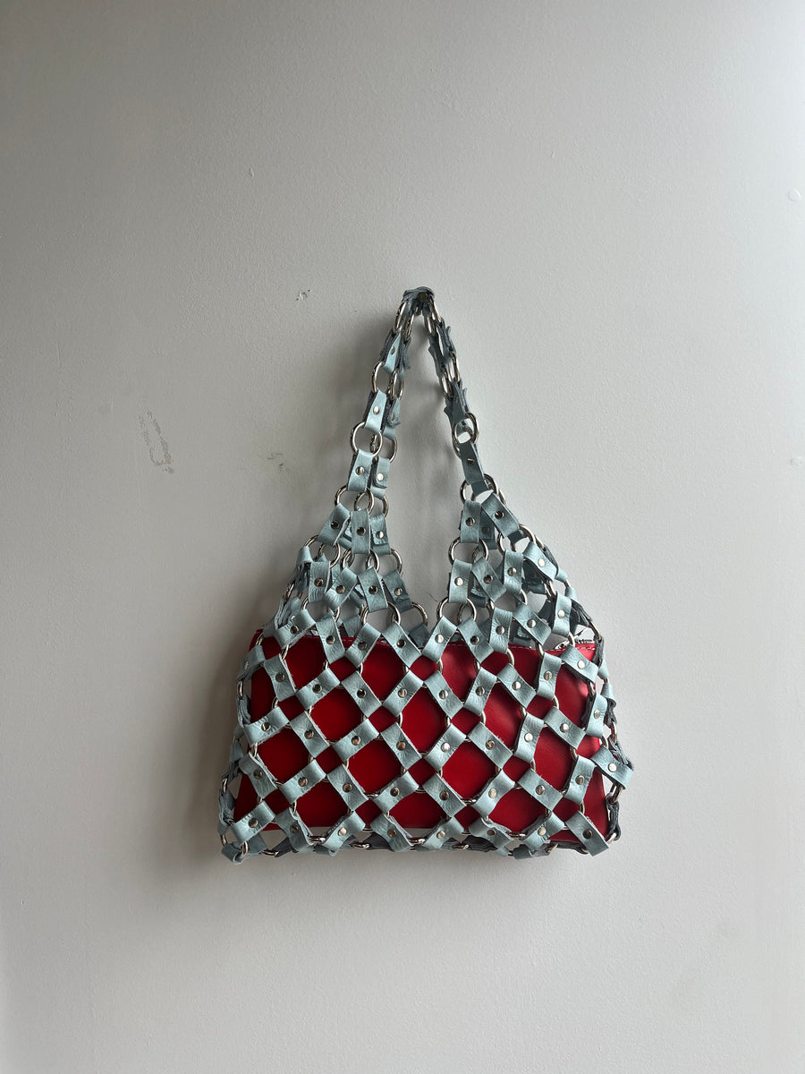 Isla Mesh Purse - Cherry and Ice