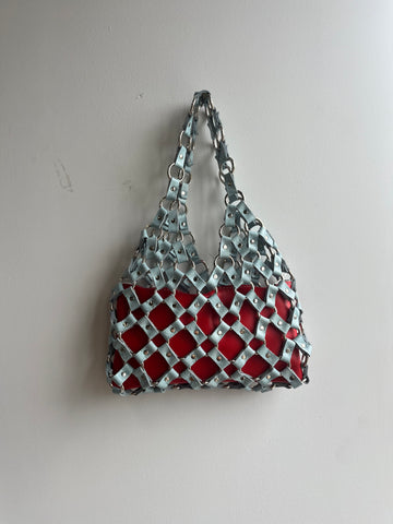 Isla Mesh Purse - Cherry and Ice