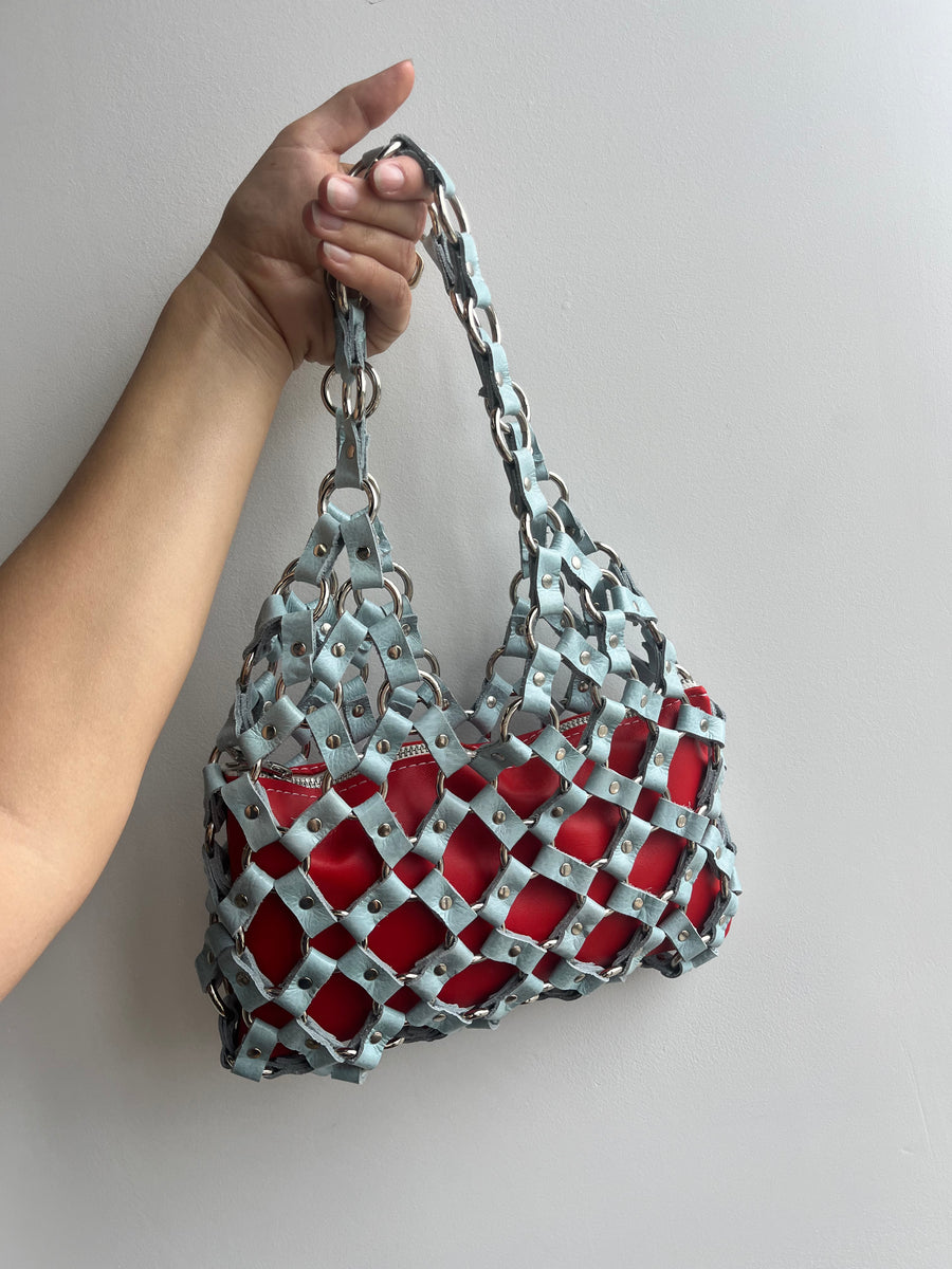 Isla Mesh Purse - Cherry and Ice