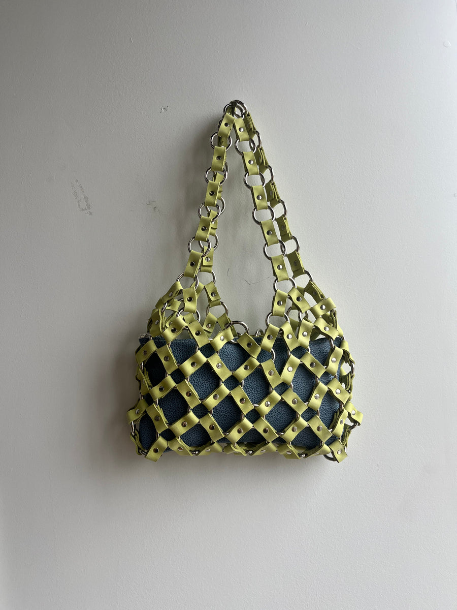 Isla Mesh Purse - Blueberry and Sprout