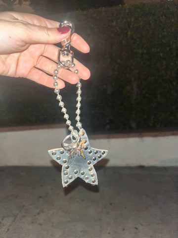 Silver Star Keychain