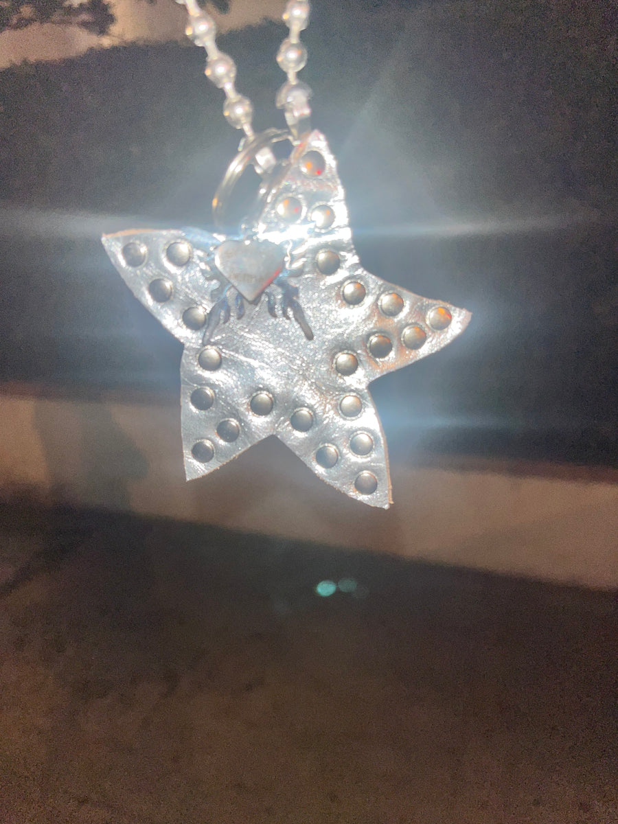 Silver Star Keychain